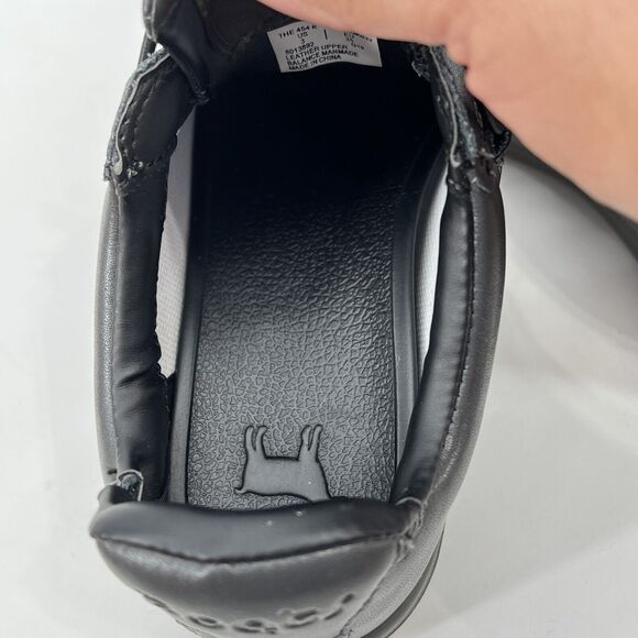 GOATS BLACK LEATHER BIG KIDS LEATHER SNEACKERS SIZE 3 - Picture 9 of 12